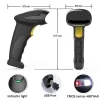Qoltec 50853 handheld laser-barcodescanner 1D/2D, bedraad USB, 1,65 m kabel, 97x65x167 mm, 105 g, zwart