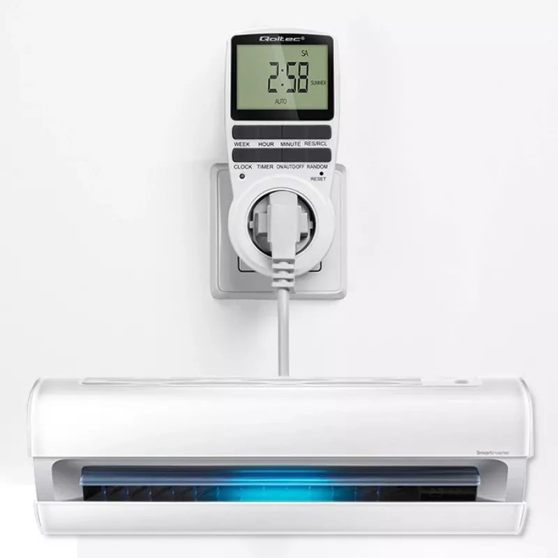 Elektronische timer QOLTEC PC0628 met LCD-display, 24-uurs countdown