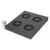 Digitus DN-19 FAN-4-HO-SW 19-inch dakventilatie-eenheid, 4 ventilatoren, thermostaat, zwart