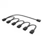 RGB-splitter Akasa AK-CBLD13-85BK 1-naar-6 adresseerbare LED-splitterkabel