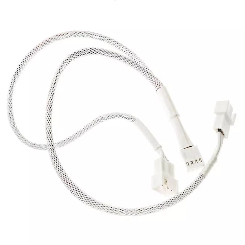 PWM-ventilator-Y-kabel Kolink PGW-AC-KOL-159 35cm gesleeved wit, 1-naar-2-PWM-aansluiting