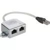 Wentronic Goobay kabelsplitter (Network Doubler), CAT Y-adapter - bedrading 2 x CAT 5 Ethernet, afgeschermd (68908)