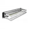 DeLOCK 19 inch Keystone patchpanel 48 poorten met trekontlasting 2U zwart