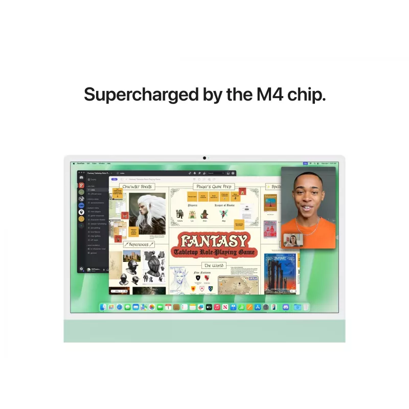 Apple iMac 24" all-in-one-pc M4 (10-core CPU, 10-core GPU), 24 GB RAM, 512 GB SSD, 4,5K Retina, standaard glas, Duits toetsenbord met Touch ID, Magic Mouse, Gigabit Ethernet, groen, MD2Q4D/A