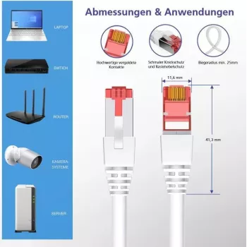 ISDN-kabel Helos 018160 RJ-45 4-polig 0,25 m