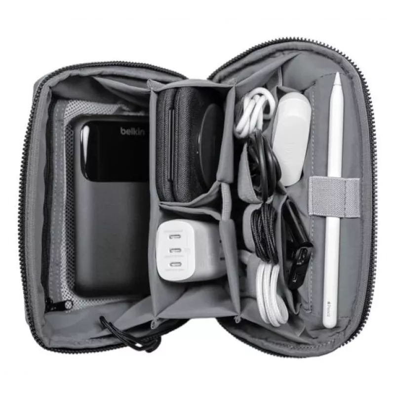 Reis-organizer Belkin MMA013HQBK compact ontwerp robuust materiaal, draagtas voor kabels en accessoires