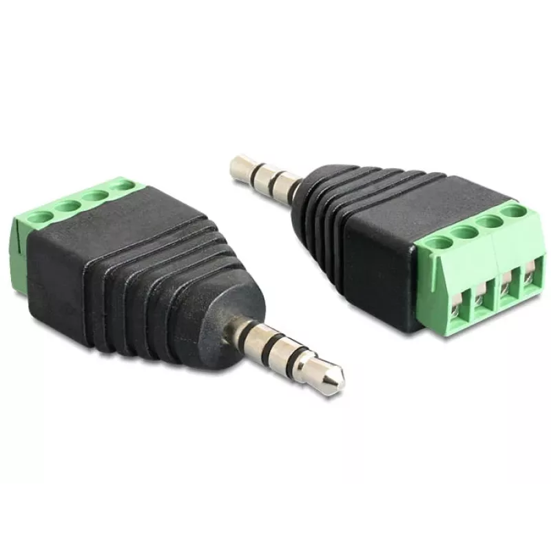 Kabeladapter DeLOCK 65453 3,5mm 4pin zwart groen