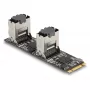 DeLOCK converter M.2 2280 Key B+M stekker naar 8 x SATA