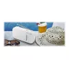 Draagbare radio Muse M-025 RW — analoge FM/MW, wit, op batterijen, externe antenne