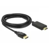 Videokabel-adapter DeLOCK 85318 DisplayPort naar HDMI 3m zwart