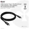 CLUB3D USB4 Gen3x2 Type-C bidirectionele kabel 8K60Hz, data 40Gbps, PD 240W(48V/5A) EPR M/M 2m / 6.56ft