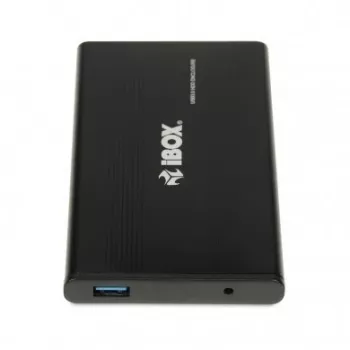 HDD-behuizing IBOX HD-02 zwart voor 2,5-inch SATA-schijven, USB 3.2 Gen 1 (Type-A), één bay, metaal