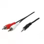 LogiLink audiokabel - stereo mini-jackstekker mannelijk naar RCA x 2 mannelijk