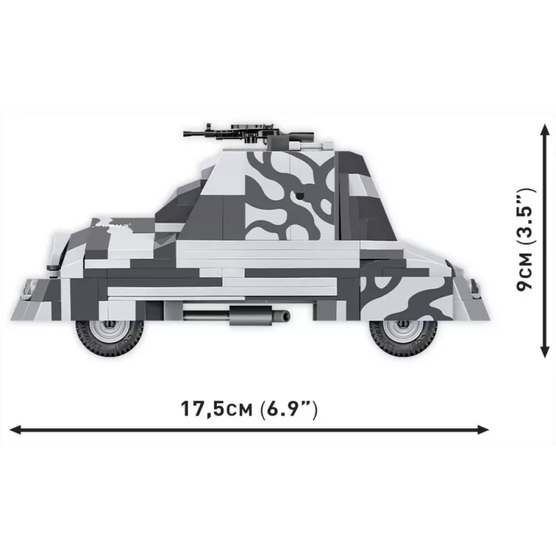 COBI 3114 Historical Collection bouwset, geïmproviseerde pantserwagen Kubus, Opstand van Warschau, 302 stuks