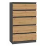 Topeshop M5 ANTRACYT/ARTISAN ladekast, antraciet/Artisan