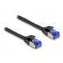 Netwerkkabel DeLOCK RJ45 Cat.6A S/FTP slank 1m zwart