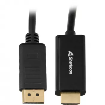 Sharkoon SHA Displayport 1.2 naar HDMI 4K zwart 3,0m ACTIEF 4Kx2K 60Hz