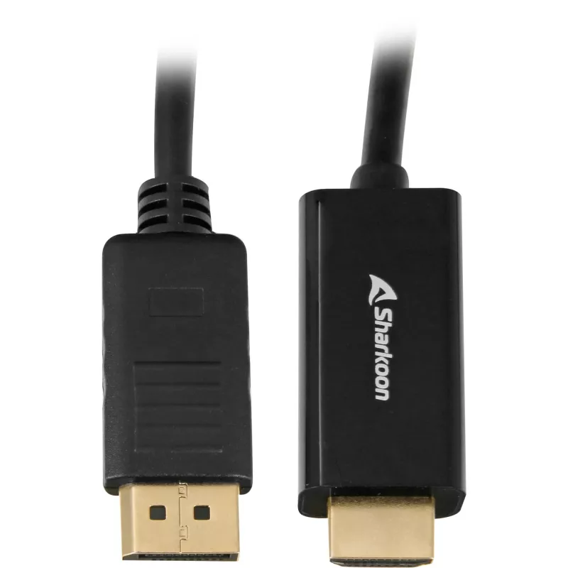 Sharkoon SHA Displayport 1.2 naar HDMI 4K zwart 3,0m ACTIEF 4Kx2K 60Hz