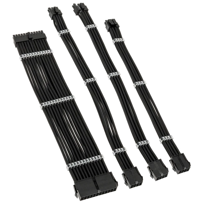 Kolink Core Standard Braided Kabel Extension Kit - Jet zwart