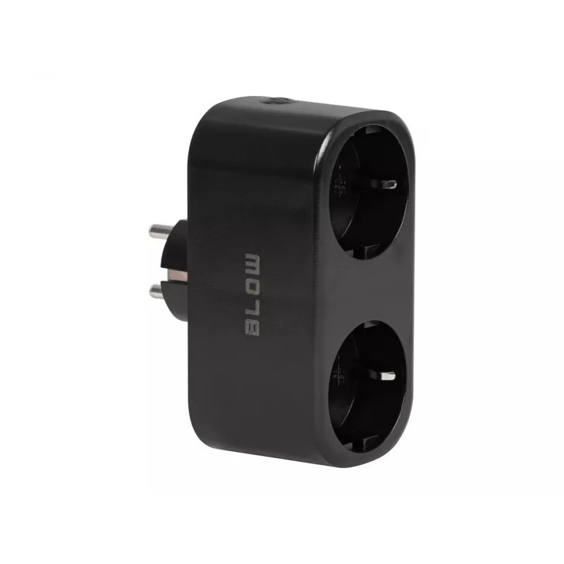 TUYA WLAN-gestuurde dubbele slimme stopcontact, zwart