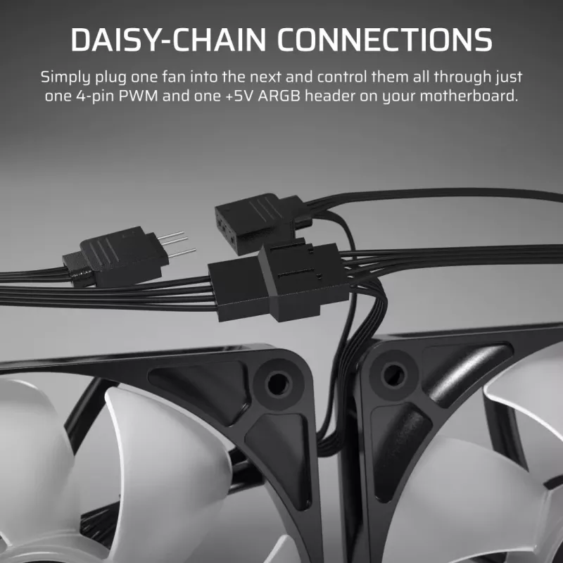Ventilator Corsair RS140 ARGB 14 cm zwart 330-1700 RPM