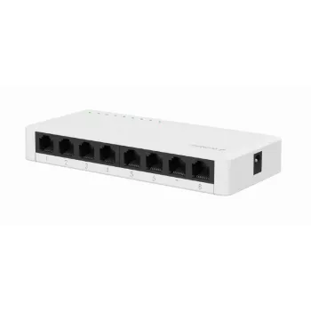 Unmanaged switch GEMBIRD NSW-G8-01 – 8× Gigabit Ethernet (10/100/1000), wit, DC 5V