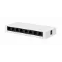 Unmanaged switch GEMBIRD NSW-G8-01 – 8× Gigabit Ethernet (10/100/1000), wit, DC 5V