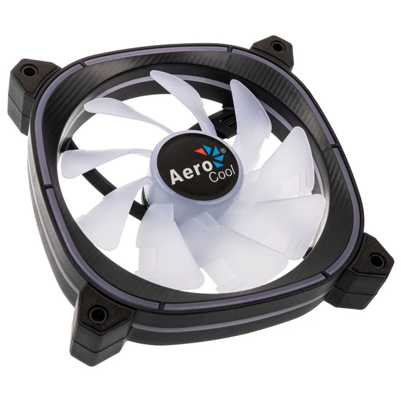 AEROCOOL 120mm Astro 12F ARGB LED behuizingsventilator — 120mm, ARGB-verlichting, 3-pin stroomaansluiting