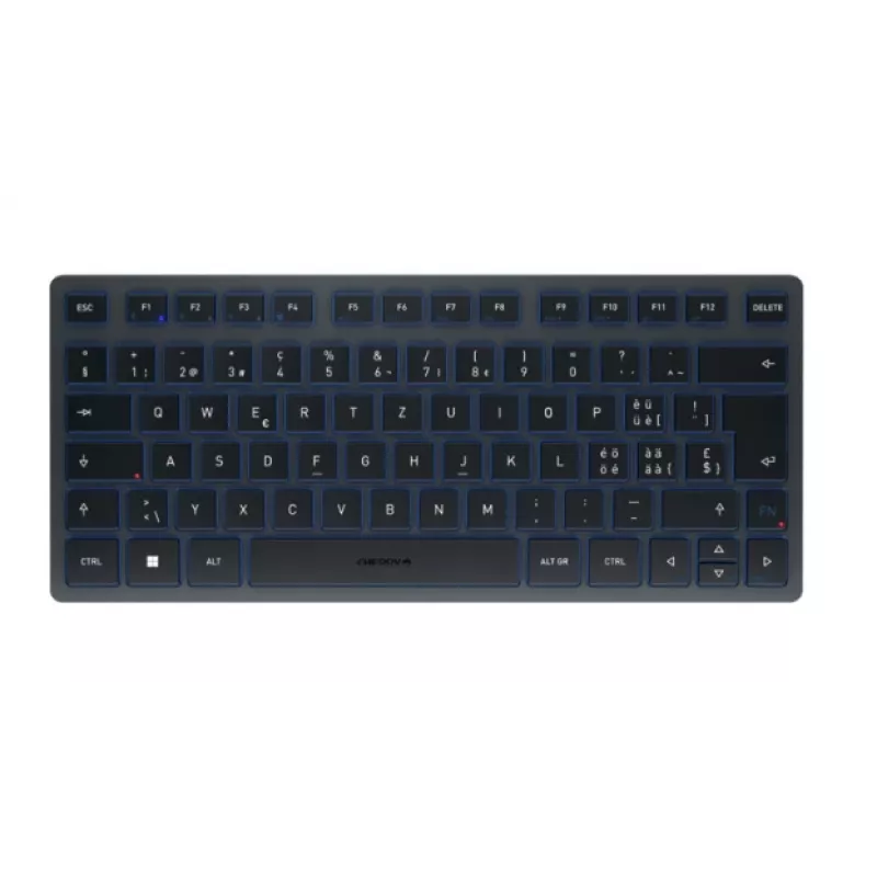 Bluetooth-toetsenbord CHERRY KW 7100 MINI BT QWERTZ Zwitsers blauw draadloos