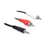Audiokabel DeLOCK 84942 3m 3,5mm jack naar 2x cinch zwart rood wit