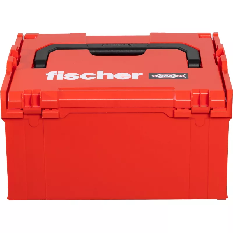 Toolbox FISCHER L-BOXX FLB 238 leeg, rood/zwart, modulaire opbergkoffer