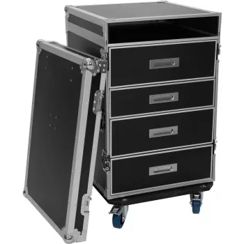 Ladecase Roadinger WDS-2 met wielen – universele opbergwagen voor elektronica en accessoires