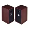 Luidspreker ESPERANZA EP122 2.0 bedrade desktop-luidsprekers, 2×6 W RMS, houten behuizing, volumeregeling met draaiknop, 60–20000 Hz