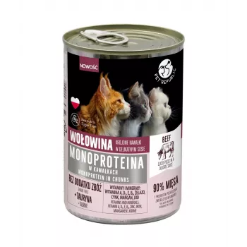 Natvoer voor katten PetRepublic PET REPUBLIC monoprotein rund in saus 400 g