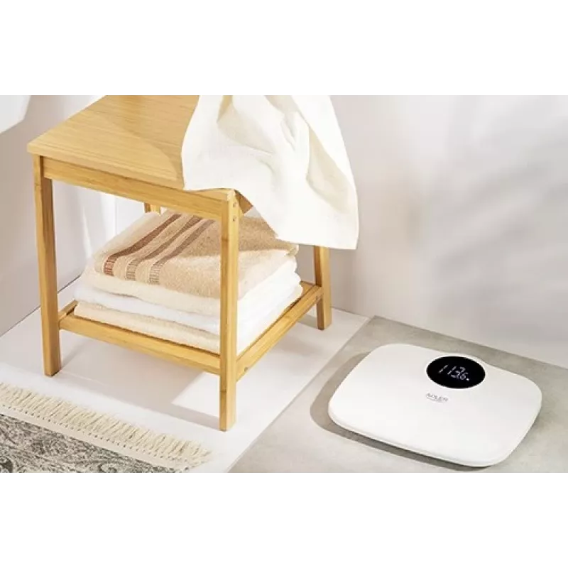 Adler AD 8172w elektronische personenweegschaal LED