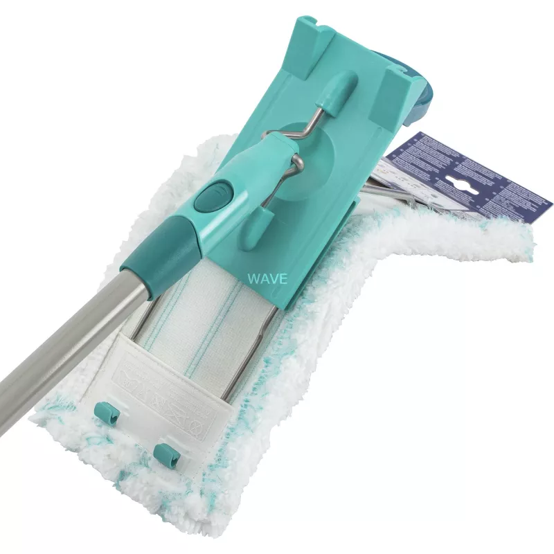 Mop Leifheit 55049 microvezel mop voor laminaat, tegels en hout, grijs/turquoise