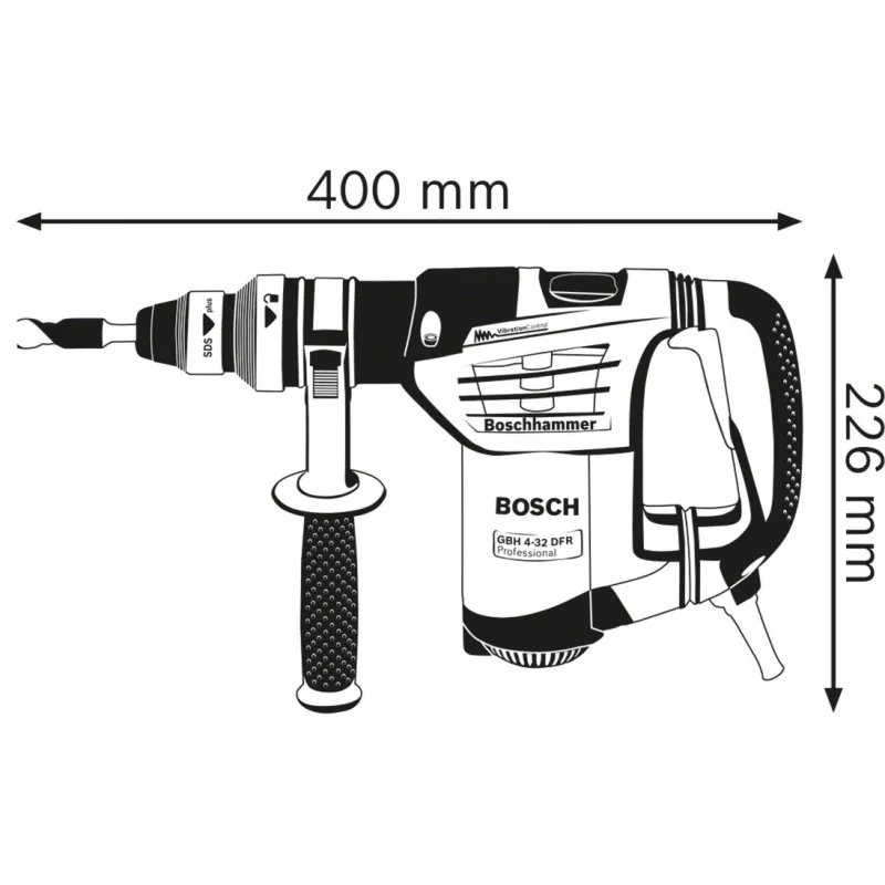 Bosch GBH 4-32 DFR-set 900 W 760 tpm