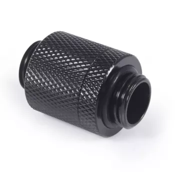 Alphacool ES D-Plug 20 mm G1/4 buitendraad naar G1/4 buitendraad, Deep Black