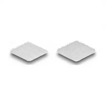DeLOCK klittenbandstippen vierkant zelfklevend 64 stuks wit