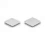 DeLOCK klittenbandstippen vierkant zelfklevend 64 stuks wit
