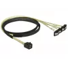 SCSI-kabel DeLOCK 85685 zwart geel 1 m 1 x Mini SAS HD SFF-8643 4 x SATA 7 pin
