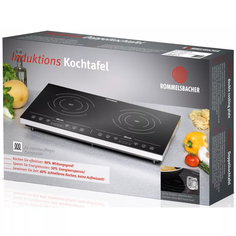 Inductiekookplaat Rommelsbacher CT 3410/IN, 2 zones, touchbediening