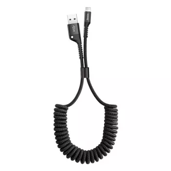 Baseus spiraalkabel Lightning 1m 2A (zwart)