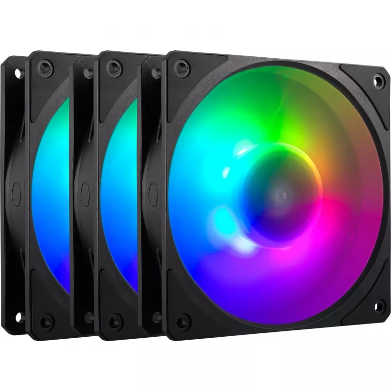 Set met 3 COOLER MASTER-VENTILATOREN Mobius 120P ARGB
