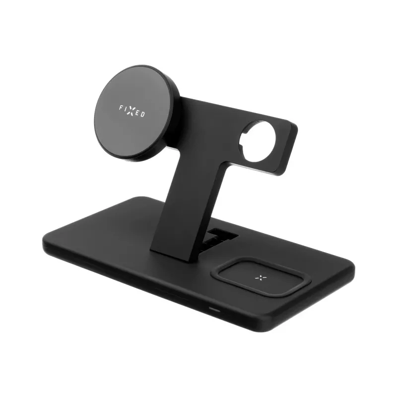 Fixed | MagPowerstation 3-in-1 draadloos oplaadstation met MagSafe-houder | FIXMPOS-BK | zwart