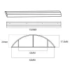 Kabelgoot aluminium MACLEAN MC-814 B zwart — kabelgootafdekking