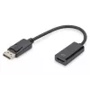 DIGITUS adapter, DisplayPort stekker - HDMI A bus DisplayPort standaard 1.1a, UL20276 gecertificeerd, AWG28 (DB-340400-001-S)