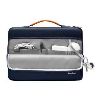 Laptophoes Tomtoc Defender-A14 (blauw) — beschermhoes voor 14 inch laptops, schokabsorberende voering, rits