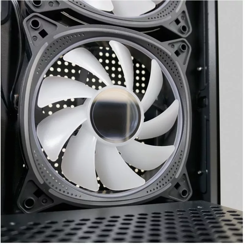 LC-Power behuizing MidiTower 715B zwart USB3.2/audio zonder voeding SEAMLESS_X (LC-715B-ON)
