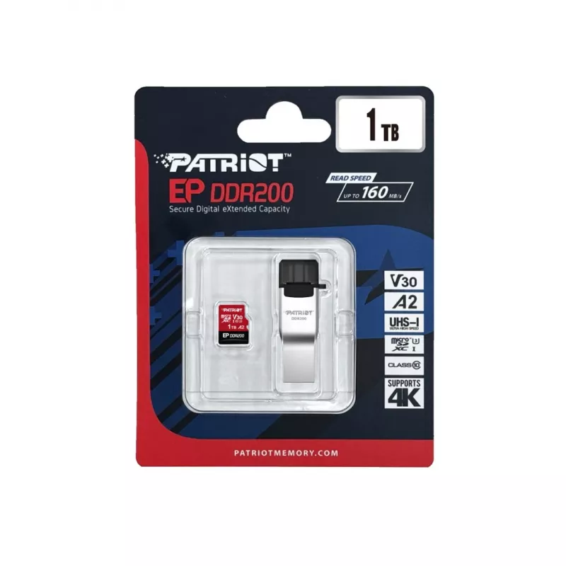 Patriot Memory EP DDR200 geheugenkaart 1TB MicroSDXC 160/120 MB/s (PEF1TEP33MCX)